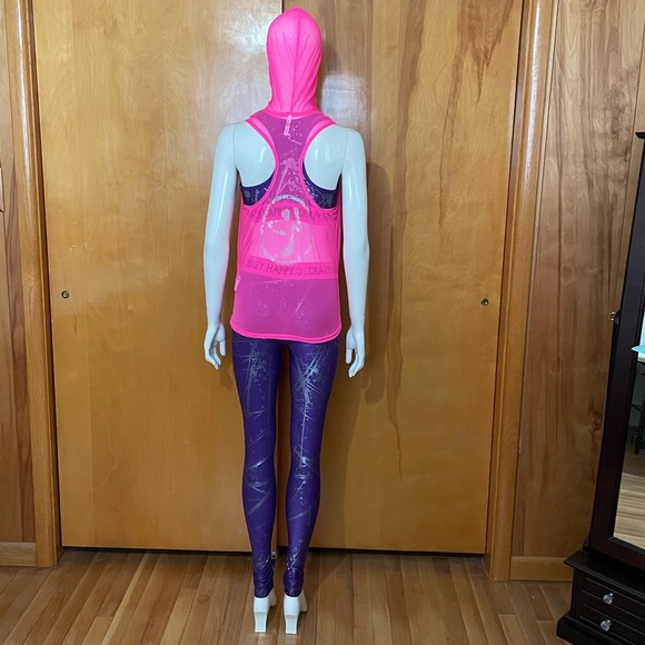 Rare Zumba Sports Bra - Medium Leggings - Small Tank - XS/S Set Hood Mesh - Picture 5 of 16